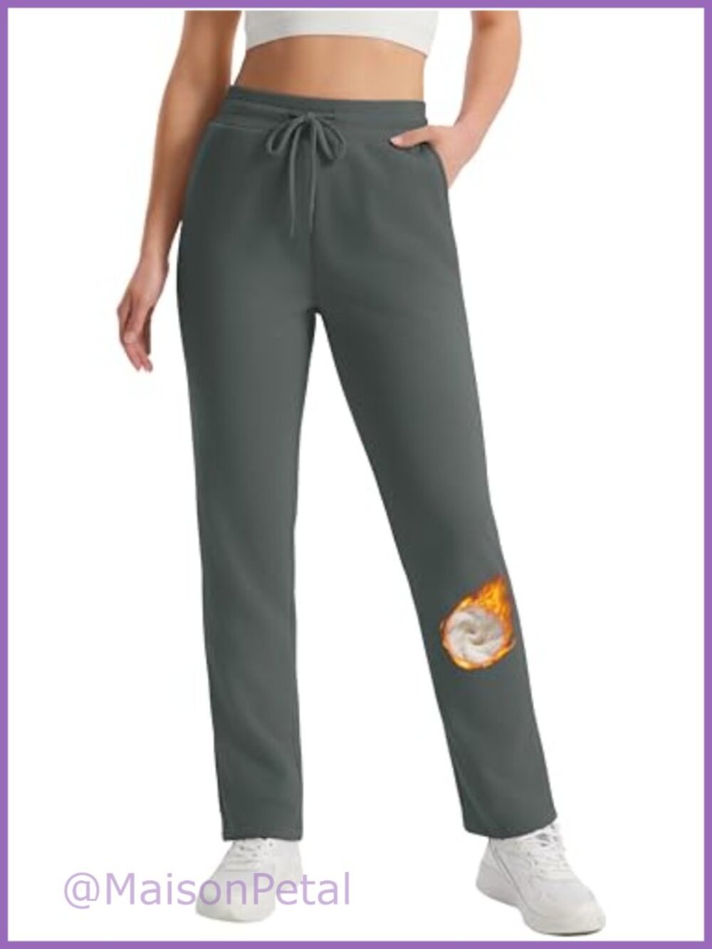 Sherpa Lined Sweatpants Fleece Thermal Water Resistant Winter Outdoor
